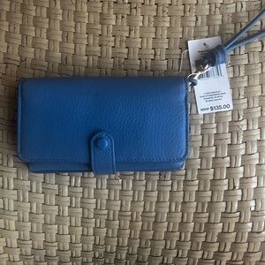 Vera Bradley Blue Wallet Phone Wristlet NWT
